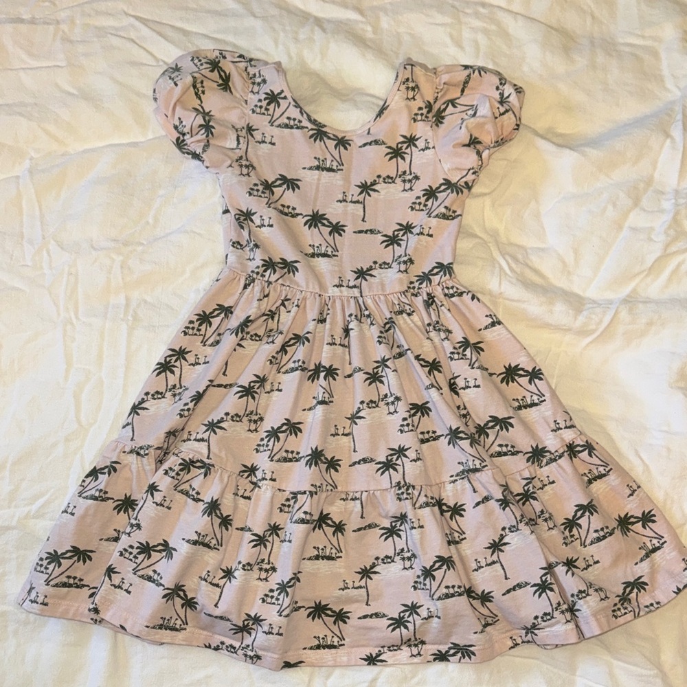 Janie and Jack Palm Tree Print Kids Dress